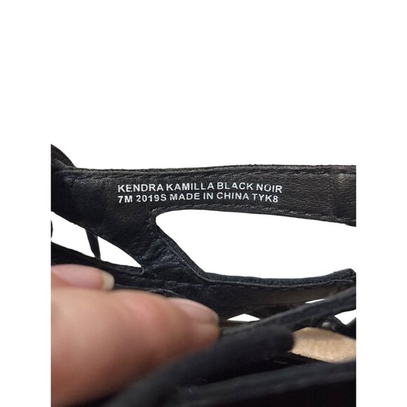 Earth Origins Black Lace-Up Gladiator Sandals Size 7M - Picture 2 of 6